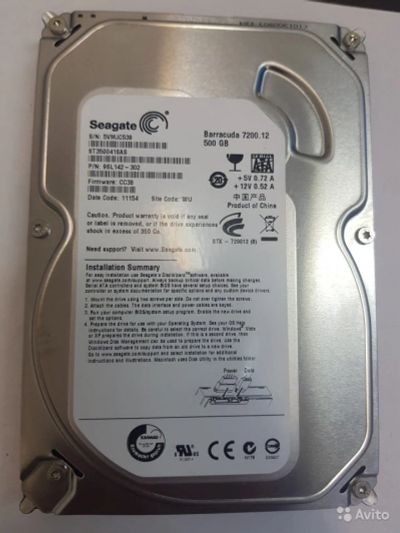 Лот: 12080178. Фото: 1. Жесткий диск 500 ГБ Seagate ST3500418AS. Жёсткие диски (HDD)