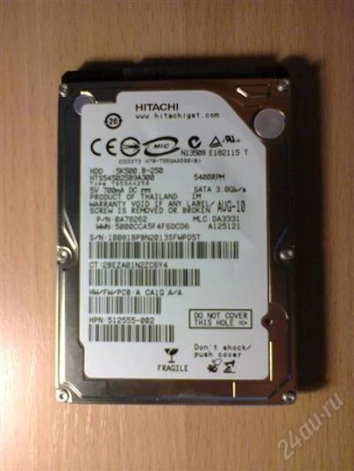 Лот: 2818797. Фото: 1. Жесткий диск HDD Hitachi 250GB... Жёсткие диски (HDD)