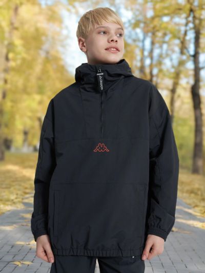 Лот: 25125167. Фото: 1. Анорак для мальчиков Kappa, Черный. Другое (спортивная одежда)