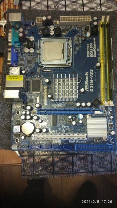 Лот: 17191935. Фото: 1. .Asrock G31M-VS2. Материнские платы