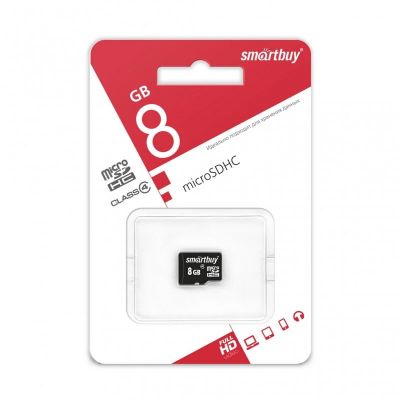 Лот: 12149555. Фото: 1. Карта памяти MicroSD 8GB Smartbuy... Карты памяти