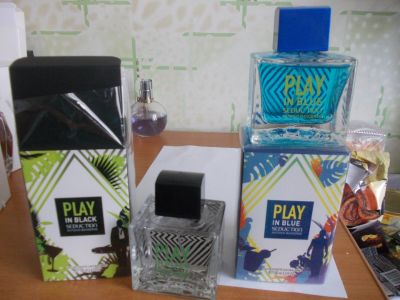 Лот: 12103990. Фото: 1. Play In Blue / In Black Seduction... Мужская парфюмерия