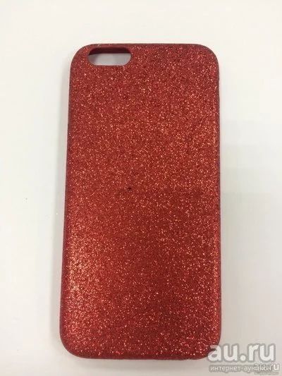 Лот: 12985171. Фото: 1. Чехол iPhone 6/ 6S Блестки Красный... Чехлы, бамперы