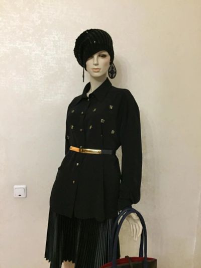 Лот: 9143155. Фото: 1. Новая стильная фирменная черная... Блузы, рубашки, водолазки