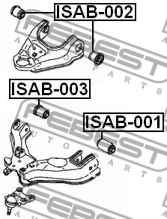 Лот: 18582505. Фото: 1. Сайленблок нижнего рычага ISAB003... Ходовая, подвеска, рулевое управление