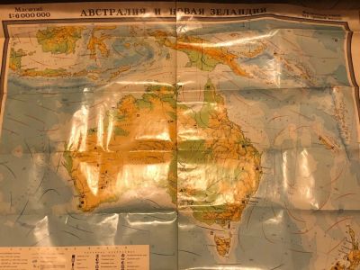 Лот: 17053644. Фото: 1. Карта Австралии и Новой Зеландии... Другое (литература, книги)