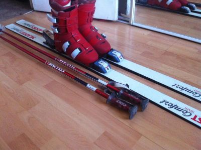 Лот: 3710845. Фото: 1. Горные лыжи (комплект). Комплект в сборе