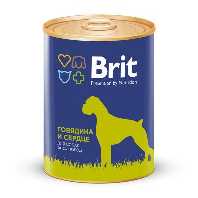 Лот: 15054759. Фото: 1. Brit (Брит) Говядина/Сердце 850гр... Корма