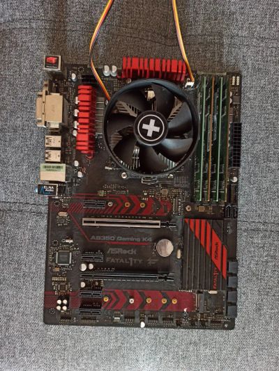 Лот: 19974431. Фото: 1. ASRock Fatal1ty AB350, 4 планки... Материнские платы
