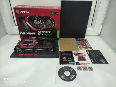 Лот: 17672368. Фото: 1. Видеокарта MSI GTX 1070 в отличном... Видеокарты