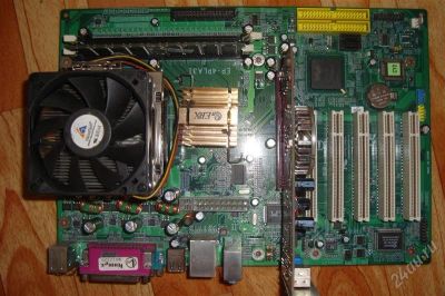 Лот: 2703044. Фото: 1. EPoX EP-4PLA3I+Intel CeleronD... Материнские платы