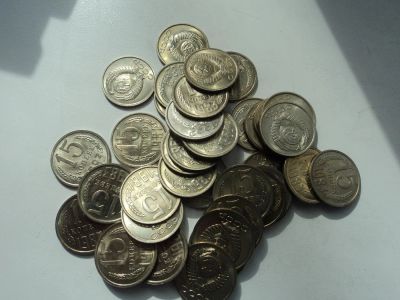 Лот: 11424004. Фото: 1. 15 копеек 1981,83,84 г.г.,мешковые... Россия и СССР 1917-1991 года