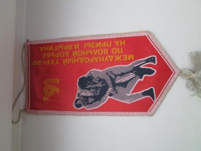 Лот: 3644303. Фото: 1. вымпел 1991 вольная борьба. Другое (коллекционирование, моделизм)