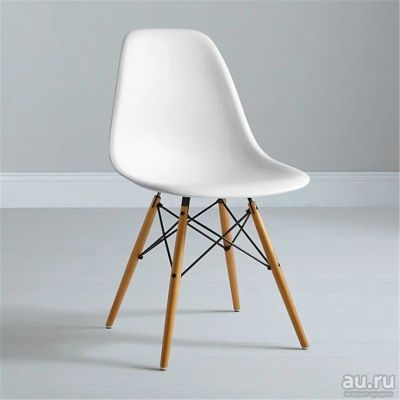 Лот: 13267963. Фото: 1. Стул РР-638 Eames белый. Столы, стулья, обеденные группы