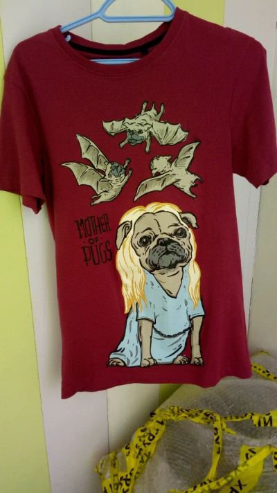 Лот: 11393169. Фото: 1. Футболка мопс, mother of pugs... Футболки, поло