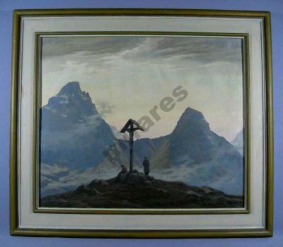 Лот: 6165402. Фото: 1. Альпы. У поклонного креста. 1965... Картины, гравюры
