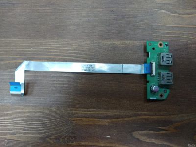 Лот: 17087268. Фото: 1. Б/У плата с разъемами USB на шлейфе... Шлейфы, кабели, переходники