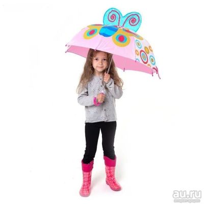 Лот: 8302357. Фото: 1. Зонт большой детский "Бабочка". Зонты