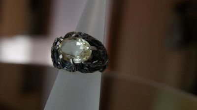 Лот: 11135755. Фото: 1. Серебряное кольцо с цитрином. Кольца, перстни