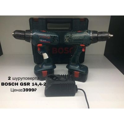 Лот: 13999593. Фото: 1. 2 шуруповёрта BOSCH GSR 14.4-2... Электроинструмент
