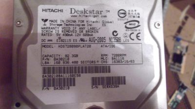 Лот: 5434370. Фото: 1. Hitachi HDS728080PLAT20 80gb. Жёсткие диски (HDD)