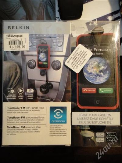 Лот: 1171375. Фото: 1. Belkin TuneBase FM with Hands-Free... Другое (смартфоны, связь, навигация)