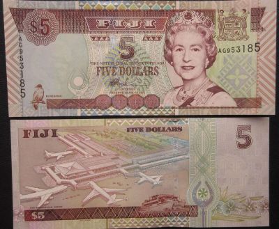 Лот: 6695791. Фото: 1. Фиджи. 5 долларов ND 2002 UNC... Австралия и Океания