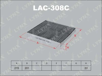 Лот: 13357196. Фото: 1. Lynx LAC-308C Салонный фильтр. Расходные материалы