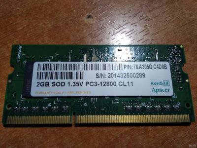 Лот: 17634438. Фото: 1. DDR3L 2gb 1.35v. Оперативная память