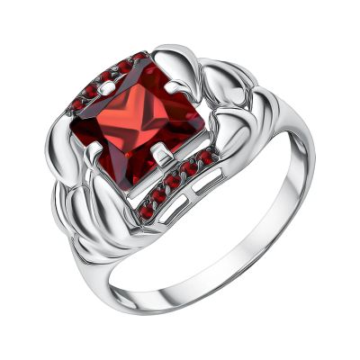 Лот: 23843934. Фото: 1. Серебряное кольцо с фианитами... Кольца, перстни