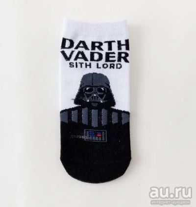 Лот: 13799304. Фото: 1. Носочки Darth Vader White. Носки