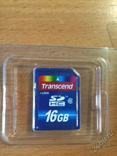 Лот: 5874155. Фото: 1. Карта памяти Transcend SDHC 16Gb... Карты памяти