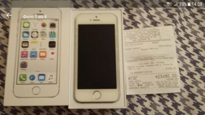 Лот: 9009535. Фото: 1. iPhone 5s 16gb чек гарантия. Смартфоны