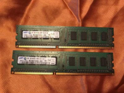 Лот: 17845127. Фото: 1. Память ddr3 две планки по 2gb. Оперативная память