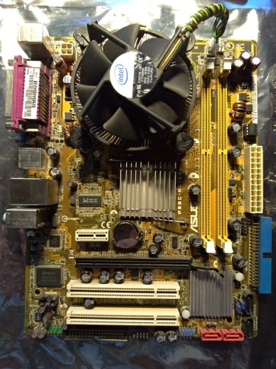 Лот: 18633155. Фото: 1. P5GC-MX/GBL+Celeron 440+кулер. Материнские платы