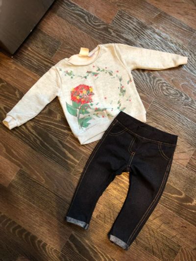 Лот: 10885454. Фото: 1. Джегинцы и толстовка Zara. Брюки, шорты, джинсы
