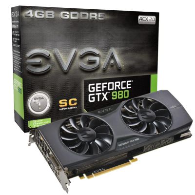 Лот: 7834495. Фото: 1. Видеокарта EVGA GTX 980 SC ACX... Видеокарты