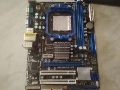 Лот: 18840281. Фото: 1. Материнская плата ASRock 960GM-GS3... Материнские платы