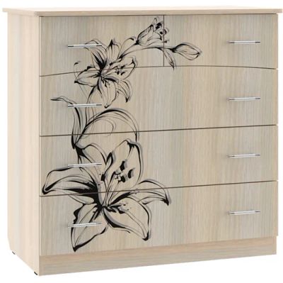 Лот: 8227638. Фото: 1. Комод К-4 "Цветы". Комоды