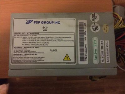 Лот: 9055556. Фото: 1. Блок питания FSP ATX-600PNR 600... Корпуса, блоки питания