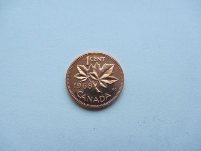Лот: 8497801. Фото: 1. Канада 1 цент 1968 г без обращения... Америка