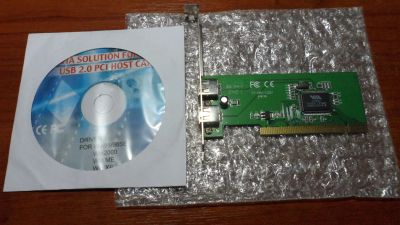 Лот: 25522051. Фото: 1. USB 2.0 PCI контроллер 2 порта. Платы расширения, контроллеры, доп. порты