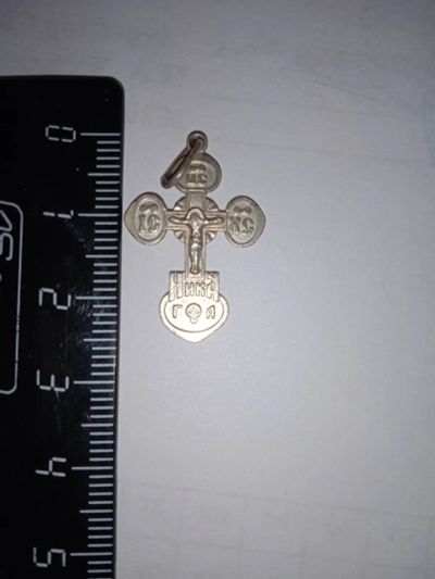 Лот: 17086636. Фото: 1. Крестик православный, серебро. Кулоны, подвески