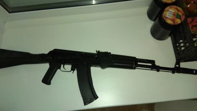 Лот: 17075486. Фото: 1. Пневматический АК-74М Юнкер-4. Пневматическое оружие