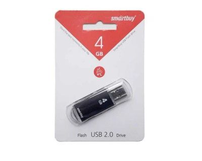 Лот: 20877742. Фото: 1. USB Flash SmartBuy V-Cut 4GB черный... Карты памяти