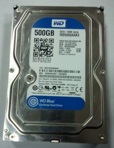 Лот: 8057437. Фото: 1. Жесткий диск WD5000AAKX 500Гб... Жёсткие диски (HDD)