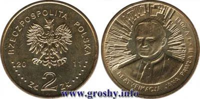 Лот: 5070126. Фото: 1. 2 злотых 2011 Польша, Беатификация... Европа