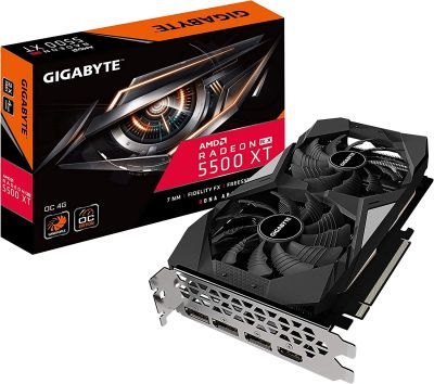 Лот: 19845175. Фото: 1. Gigabyte Radeon RX5500XT 4Gb DDR6... Видеокарты