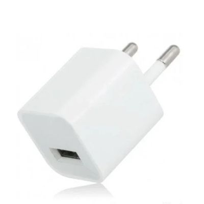 Лот: 9988546. Фото: 1. Адаптер сетевой СЗУ-USB 1A кубик... Зарядные устройства, блоки питания, адаптеры сетевые для смартфонов