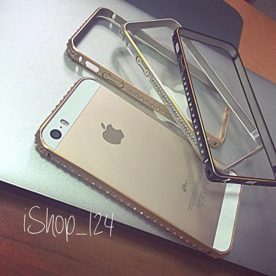 Лот: 6429013. Фото: 1. Бампер со стразами для iPhone... Чехлы, бамперы
